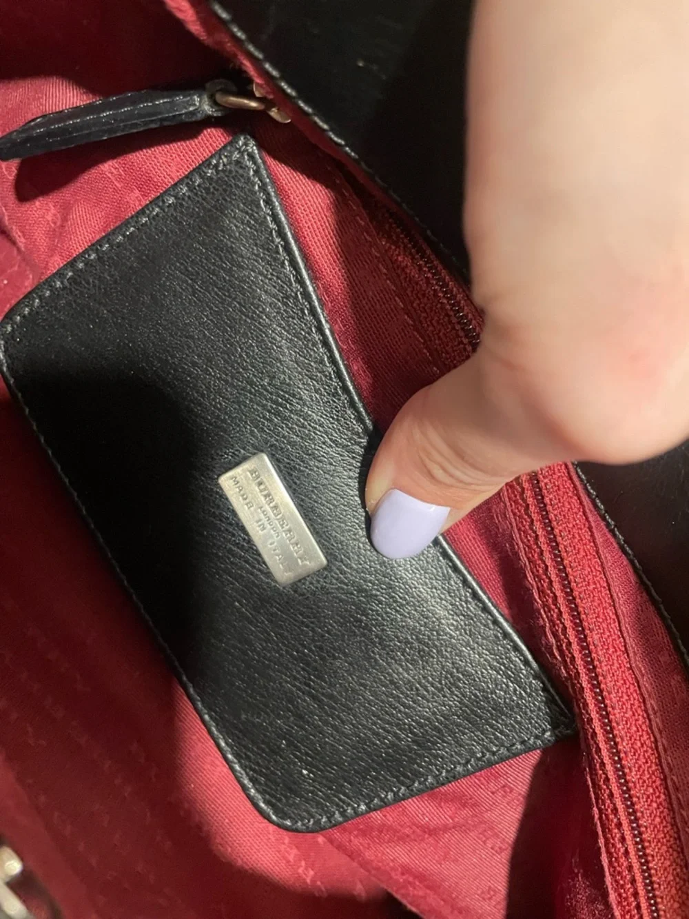 Authentic Vintage Wool Burberry Shoulder Bag - Picture 6 of 7